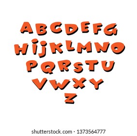 Cartoon vector alphabet