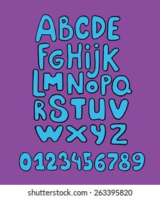 Cartoon vector alphabet
