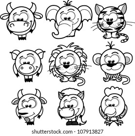 Cartoon vector animals