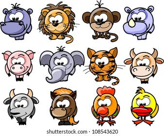 Cartoon vector animals