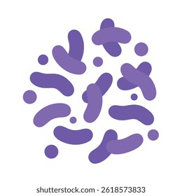 Cartoon vector of bacteria from dirt, virus dangerous to body immunity.