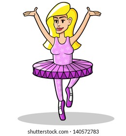 Cartoon vector Ballerina.