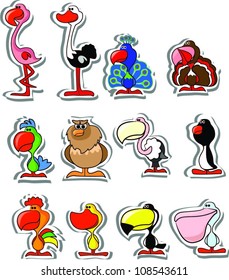 Cartoon vector birds