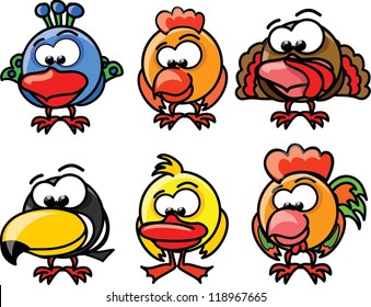 Cartoon vector birds