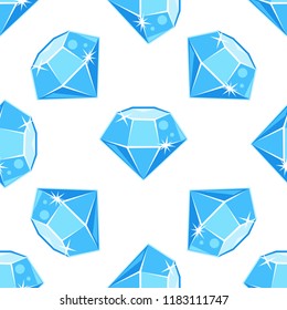 Cartoon Vector Blue Gemstone Diamond Shape Stock Vector (Royalty Free ...