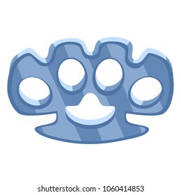 Cartoon vector brass knuckles icon