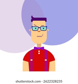 cartoon, vector, business, illustration, people, policeman, police, person, icon, businessman, character, glasses, uniform, design, men, silhouette