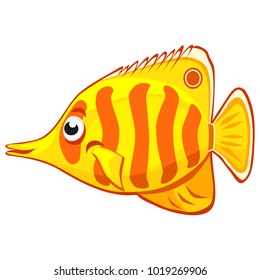 Cartoon vector butterfly fish 