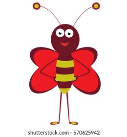 Cartoon Vector Butterfly Illustration