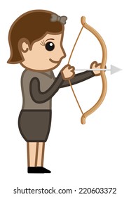 Cartoon Vector Character - Archer