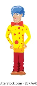 Cartoon vector character of clown