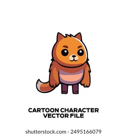 Cartoon Vector Character Design. 2d vector illustration of a cute and beautiful cartoon character. Editable EPS file.