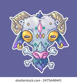 Zeichentrickfilm-Vektorgrafik. Trendy Stil. Vektorillustration.