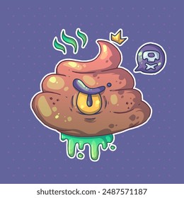Cartoon vector character. Trendy style. Vector illustration.