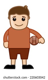 Cartoon Vector Character - Volleyball Player