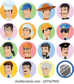 Cartoon vector characters of different professions 