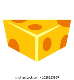 Cartoon vector cheese icon
