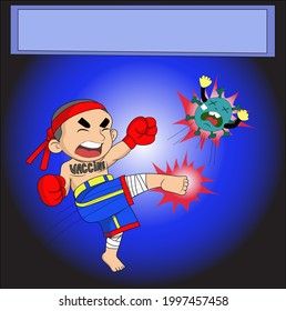 vector de dibujos animados del personaje infantil "autoprotección contra el virus de la corona"