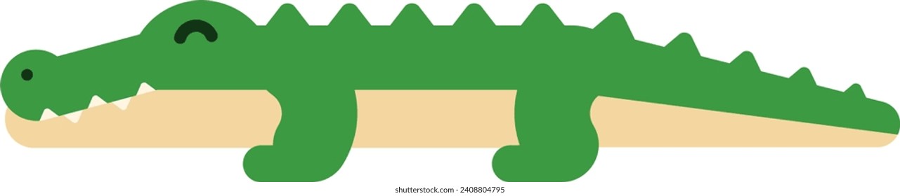 cartoon vector of a crocodile