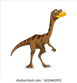 Cartoon Vector Cute Dinosaur Gallimimus