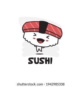 Cartoon-Vektorgrafik süßer Sushi-Charakter