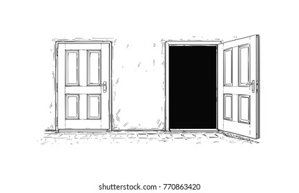 Open Door Drawing Images Stock Photos Vectors Shutterstock