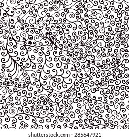 Cartoon vector doodles hand drawn seamless pattern