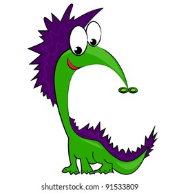 cartoon vector dragon.isolated cute animal. dinosaur character on white background