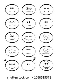 cartoon vector emoji collection 