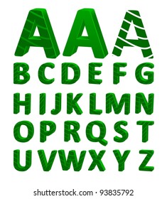 Cartoon vector font, full alphabet