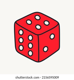 Cartoon vector funny cute Comic characters, dice.