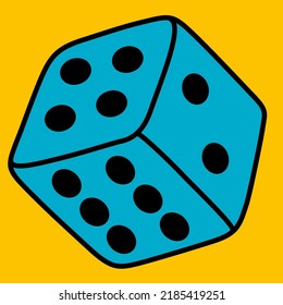 Cartoon vector funny cute Comic characters, dice.