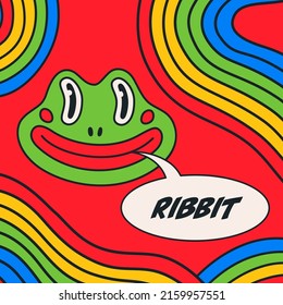 Cartoon vector funny cute frog, Comic characters