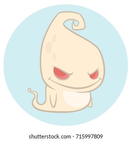 Cartoon vector ghost. Halloween funny phantom ghost character mascot. 