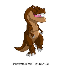 Cartoon Vector Giant Dinosaur Tyrannosaurus Rex