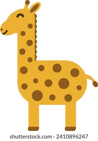 cartoon vector of a giraffe