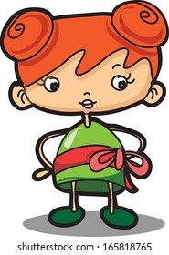 Cartoon vector girl