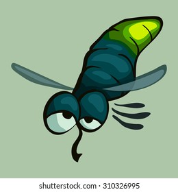 cartoon vector glowworm