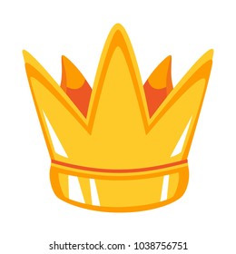 Cartoon vector gold crown