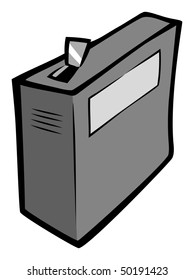 cartoon vector gray scale illustration food ingredients box