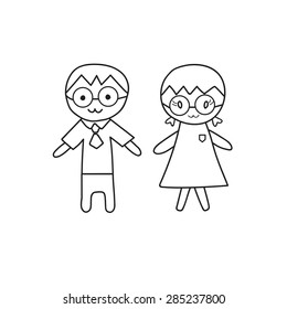 Cartoon vector hand drawn