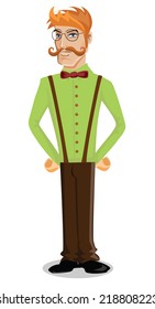 Cartoon vector hipster character