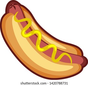 Cartoon Vector Hotdog Mustard Icon Stock Vector (Royalty Free ...