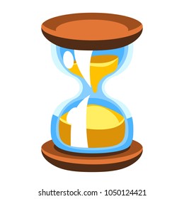 Cartoon vector hourglass