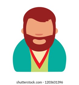 Cartoon vector icon of computer geek. Vector flat icon of computer geek. Software Engineer, Front-End Developer, Support Team Members, Database Administrators, Graphic Designers, QA Specialists, iOS