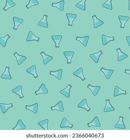 A Cartoon Vector Icon Illustration of a beaker glass pattern, Signifying school Tools Object