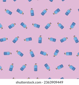 A Cartoon Vector Icon Illustration of a liquid soap bottle pattern, Signifying Barber's Tools Object Icon Concept. Isolated Flat Design