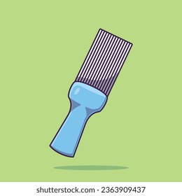 A Cartoon Vector Icon Illustration of a neck brush, Signifying Barber's Tools Object Icon Concept. Isolated Flat Design