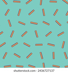 A Cartoon Vector Icon Illustration of a Ruler pattern, Signifying school Tools Object