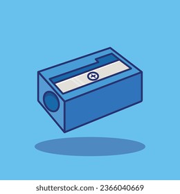 A Cartoon Vector Icon Illustration of a sharpener, Signifying school Tools Object